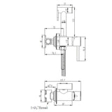 Saneux Douche Saneux Cos Douche Kit with Handset and Holder