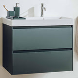 Roca Ona 800mm Wall Mounted Two Drawer Vanity Unit with Basin
