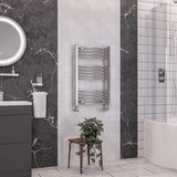 Eastbrook Wendover Curved Vertical Heated Towel Rail in Chrome