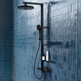 Ideal Standard Exposed Shower Set Ideal Standard Ceratherm ALU+ Exposed Shower Valve Set with Fixed Riser, Showerhead, Handset and Shelves