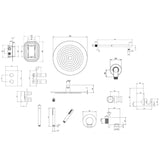 Villeroy & Boch Concealed Shower Set Villeroy & Boch Concealed Complete Shower Set with Shower Head and Handset