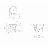Saneux Back To Wall Toilet Saneux Air Back to Wall Rimless Toilet with Soft Close Seat