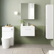 Aquarius Bathrooms Wall Mounted Vanity Unit Gloss White Aquarius Brisbane 600mm Wall Hung 1 Drawer Vanity Unit with 1 Tap Hole Mid Edge Basin