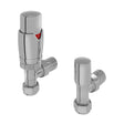 Eastbrook Radiator Valve Chrome Eastbrook Darlington Angled Thermostatic Radiator Valve with Lockshield (Pair)