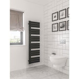 Eastbrook Helmsley Straight Vertical Designer Towel Rail in Matt Black
