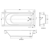 Aquarius Bathrooms Single Ended Bath Aquarius Elter Single Ended Bath With Legs Set