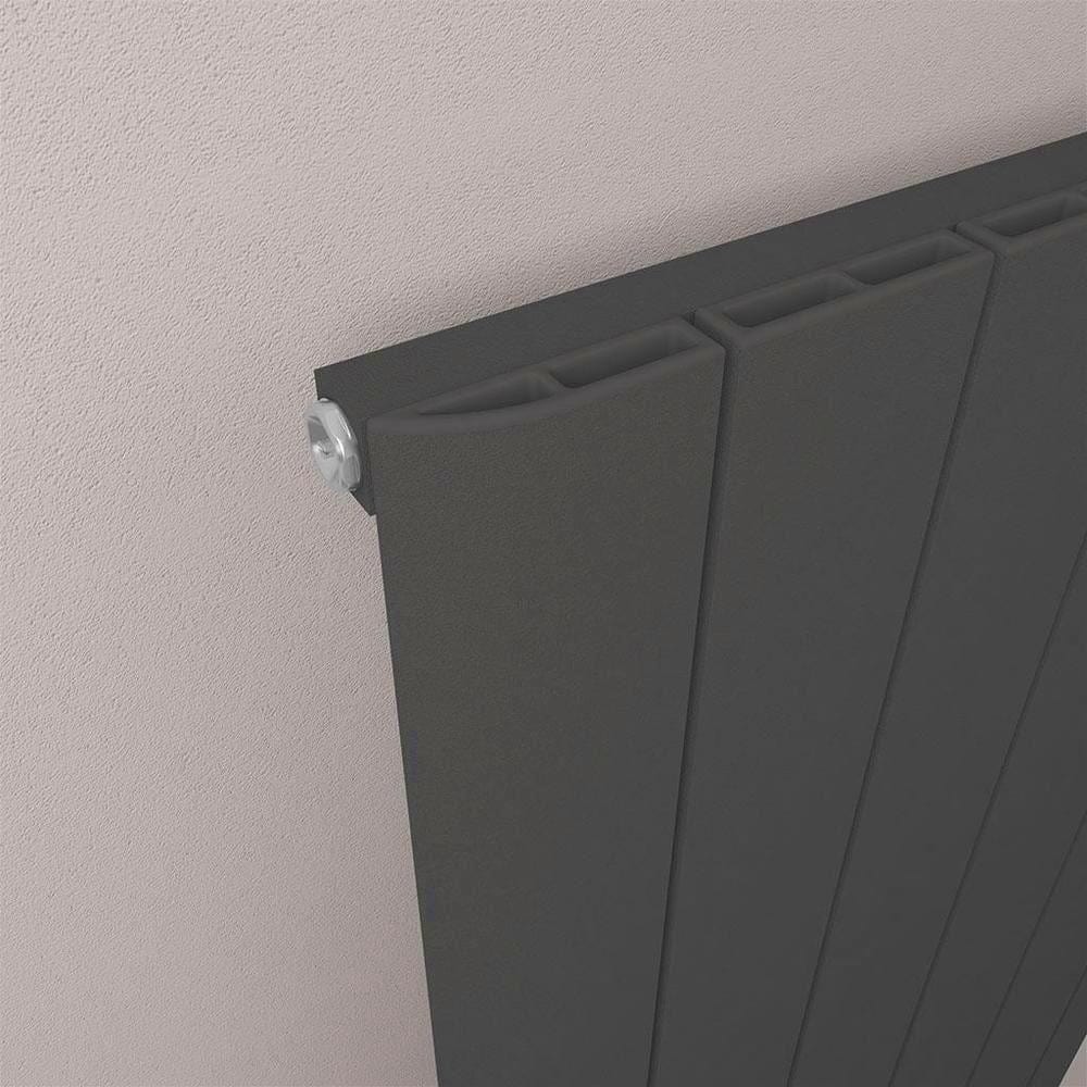 Eastbrook Peretti Straight Vertical Aluminium Radiator in Matt Black