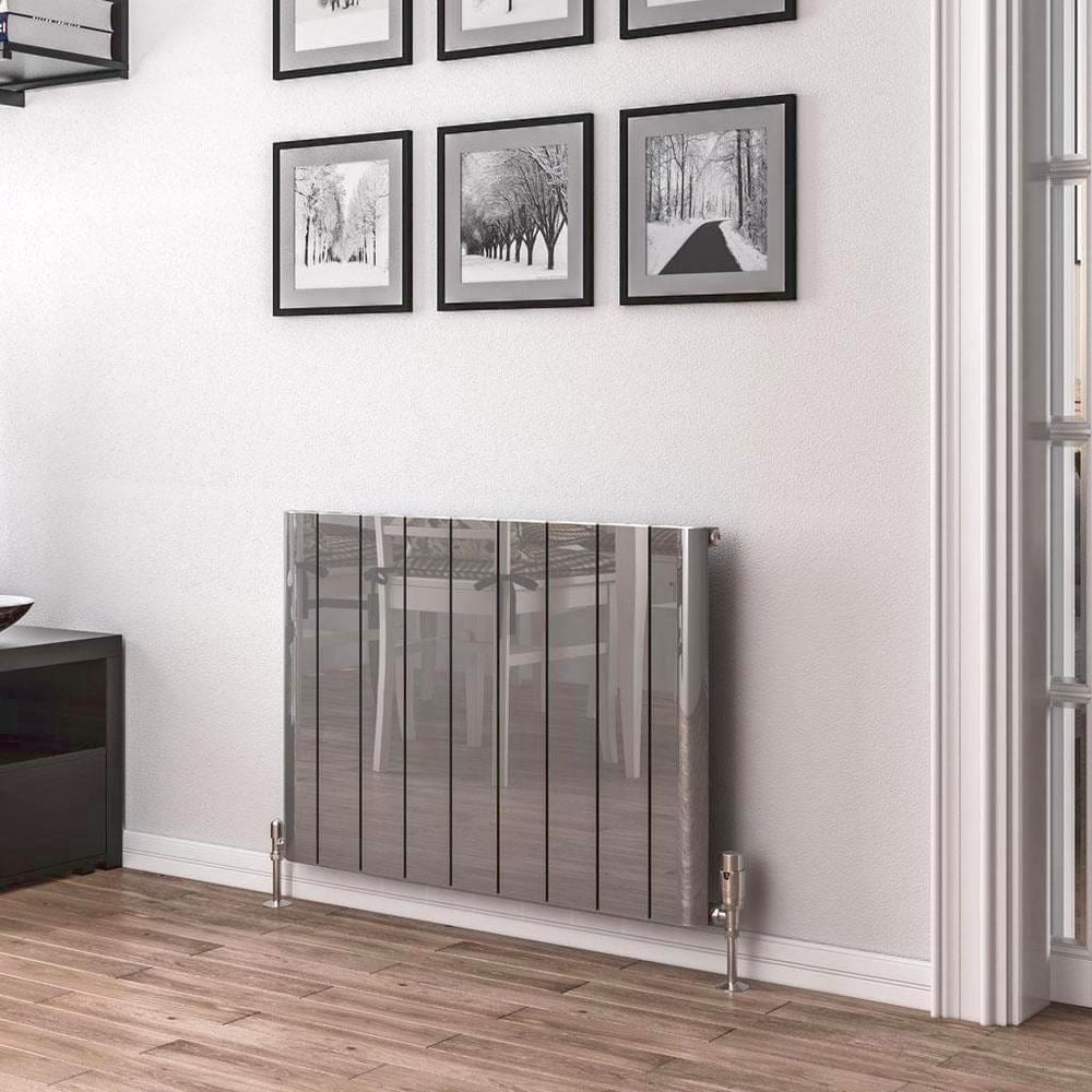 Eastbrook Panel Radiator 600 x 850 / Electric Only Eastbrook Peretti Straight Horizontal Aluminum Radiator in Polished Aluminum