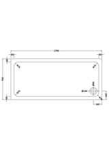 Aquarius Bathrooms Rectangle Shower Tray Aquarius Urbano Rectangular 45mm Stone Resin Shower Tray in White