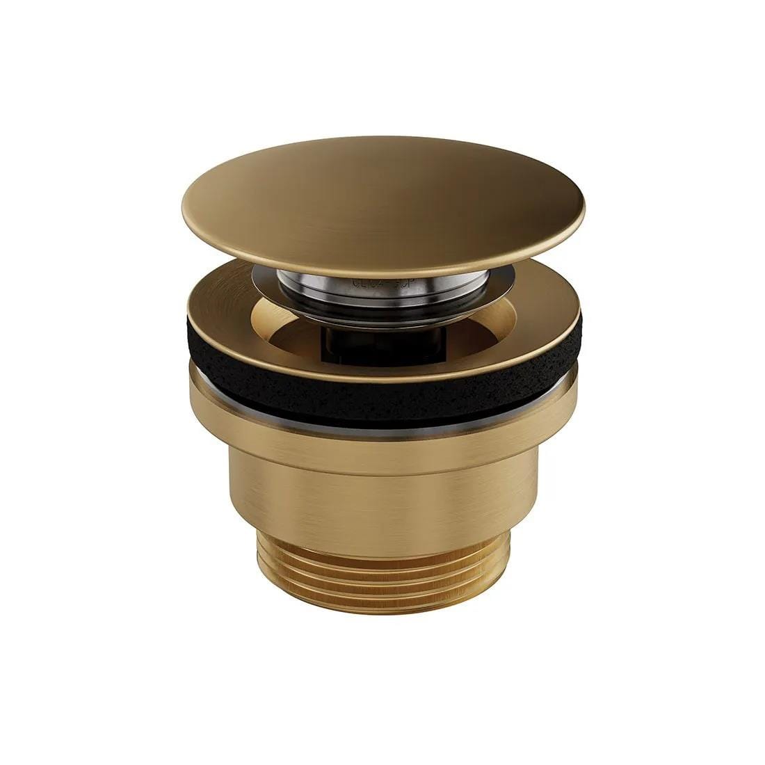 Vado Basin Waste Brushed Brass Vado Universal Click Clack Basin Waste