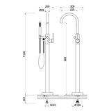 Crosswater Freestanding Bath Filler Crosswater Fusion Floor Standing Bath Shower Mixer with Kit in Chrome