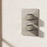 Crosswater Concealed Shower Valve Brushed Nickel Crosswater Glide II Crossbox 2 Outlet Multi-Flow Trimset