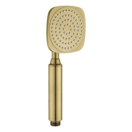 Flova Shower Handset Brushed Brass Flova Square Pressure Boost Shower Handset