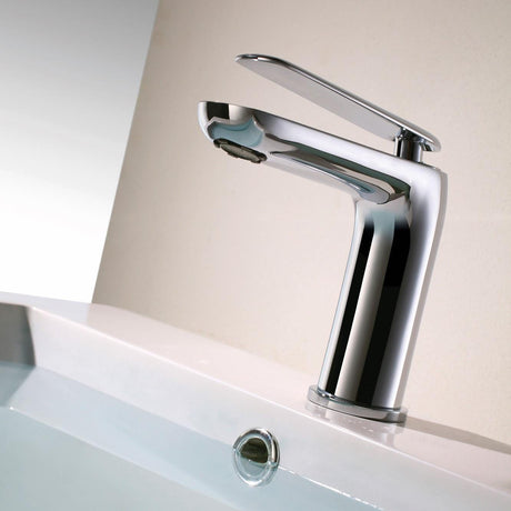 Flova Mono Basin Tap Flova Allore Mono Basin Mixer Tap with Clicker Waste in Diamond Chrome