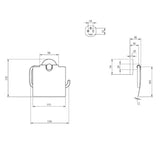 Villeroy & Boch Toilet Roll Holder Villeroy & Boch Elements Tender Toilet Roll Holder with Cover in Brushed Gold