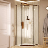 Crosswater Quadrant Shower Enclosure 900 x 900 / Brushed Bronze Crosswater Asura 8mm Quadrant Sliding Shower Door