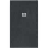Tissino Rectangle Shower Tray 900 x 800mm Tissino Giorgio2 Rectangle Shower Tray in Graphite Slate