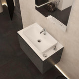 Imex Wall Mounted Vanity Unit Imex Arco Wall Hung 800mm Single Drawer Vanity Unit with Worktop and Inset Basin