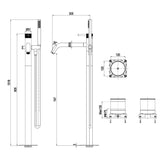 Crosswater Freestanding Bath Filler Crosswater 3ONE6 Lever Floor Standing Bath Filler