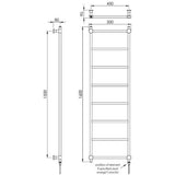 Vogue Designer Towel Radiator Vogue Venture Straight Designer Towel Radiator in Chrome