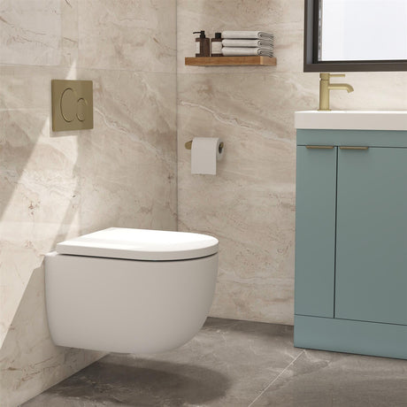 Imex Wall Hung Toilet Imex Luna Rimless UltraVortex Wall Hung Toilet with Soft Close Seat