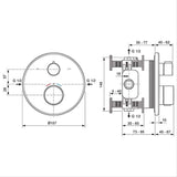 Ideal Standard Concealed Shower Valve Ideal Standard Ceratherm T25 2 Outlet Round Concealed Valve Trim-set