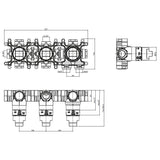 UK Bathroom Store Concealed Shower Set Crosswater Module Plus Push Shower Set 5 - 2 Outlet Valve with Tranquil Recessed Shower Head