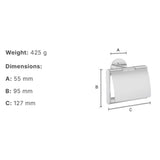 Smedbo Toilet Roll Holder Smedbo Dot Self-Adhesive Toilet Roll Holder with Cover