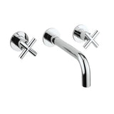 Crosswater Wall Mounted Basin Tap Crosswater MPRO Crosshead 3 Hole Wall Mounted Basin Mixer Tap