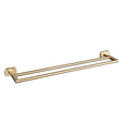Aquarius Towel Rail Aquarius Auro Double Towel Rail in Brushed Brass