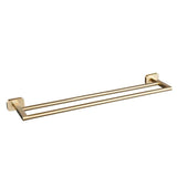 Aquarius Towel Rail Aquarius Auro Double Towel Rail in Brushed Brass