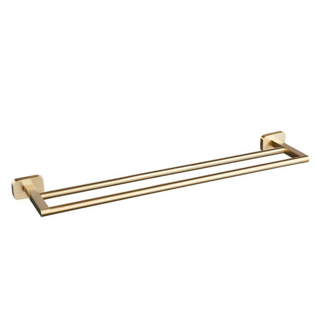 Aquarius Towel Rail Aquarius Auro Double Towel Rail in Brushed Brass