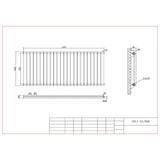 Aquarius Bathrooms Column Radiator Aquarius Athens Single Horizontal Column Radiator in Anthracite