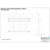 Eastbrook Rivassa Traditional 3 Column Radiator in Matt Black