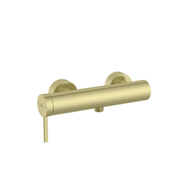 Roca Exposed Shower Valve Brushed Brass Roca Ona Wall Mounted Single Lever Manual Shower Mixer Valve