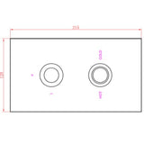 Sagittarius Concealed Shower Valve Sagittarius Ergo Lever 1 Outlet, 2 Handles Concealed Thermostatic Shower Valve