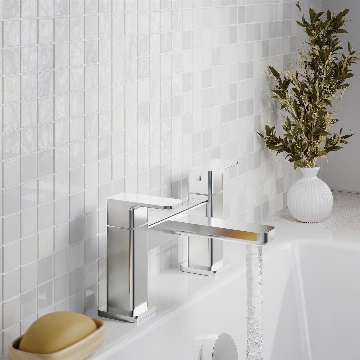 Aquarius Bathrooms Bath Mixer Aquarius Tetra 2-Hole Deck Mounted Bath Mixer Tap