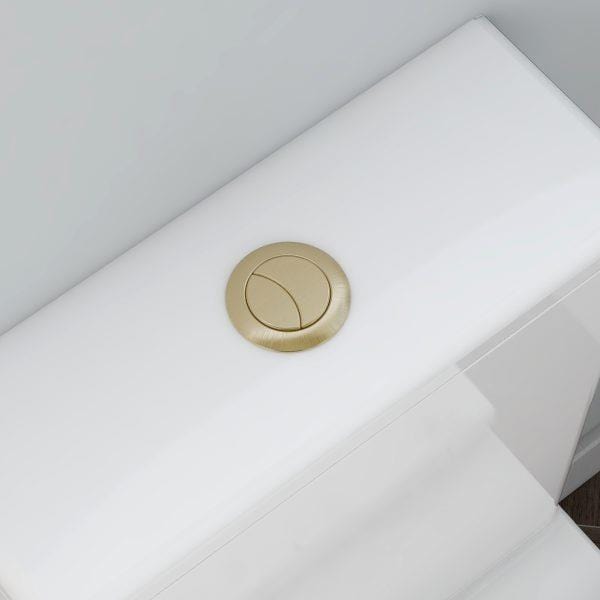 Imex Flush Button Brushed Brass Imex Flush Button for Close Coupled Cisterns
