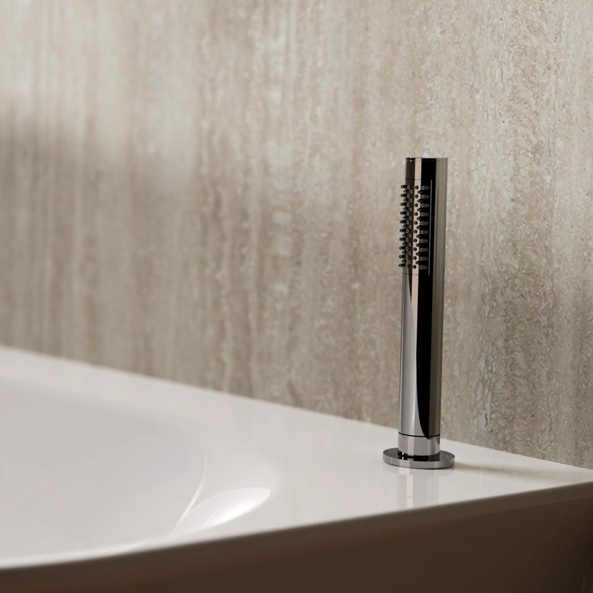 Crosswater Shower Handset Chrome Crosswater MPRO Follow Me Round Shower Handset and Hose