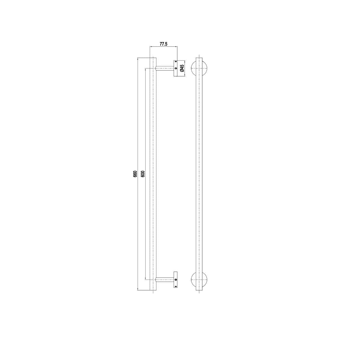 Crosswater Towel Rails and Rings Crosswater 3ONE6 Towel Rail