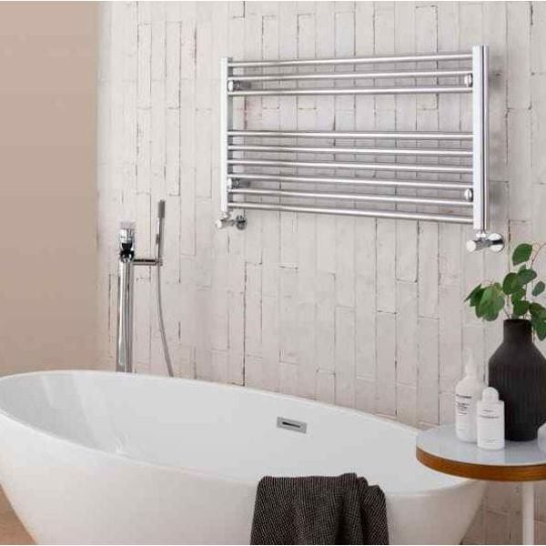 Vogue Ladder Rail 500 x 1000 / Electric Only Vogue Focus Horizontal Straight Towel Rail in Chrome
