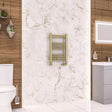 Eastbrook Ladder Rails Eastbrook Wendover Straight Vertical Heated Towel Rail - 600 x 400mm in Brushed Brass