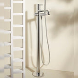 Roca Freestanding Bath Filler Chrome Roca Ona Floor Standing Bath Shower Mixer Tap with Shower Set
