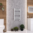Eastbrook Ladder Rail Eastbrook Wendover Straight Vertical Heated Towel Rail - 800 x 500mm in Gloss White
