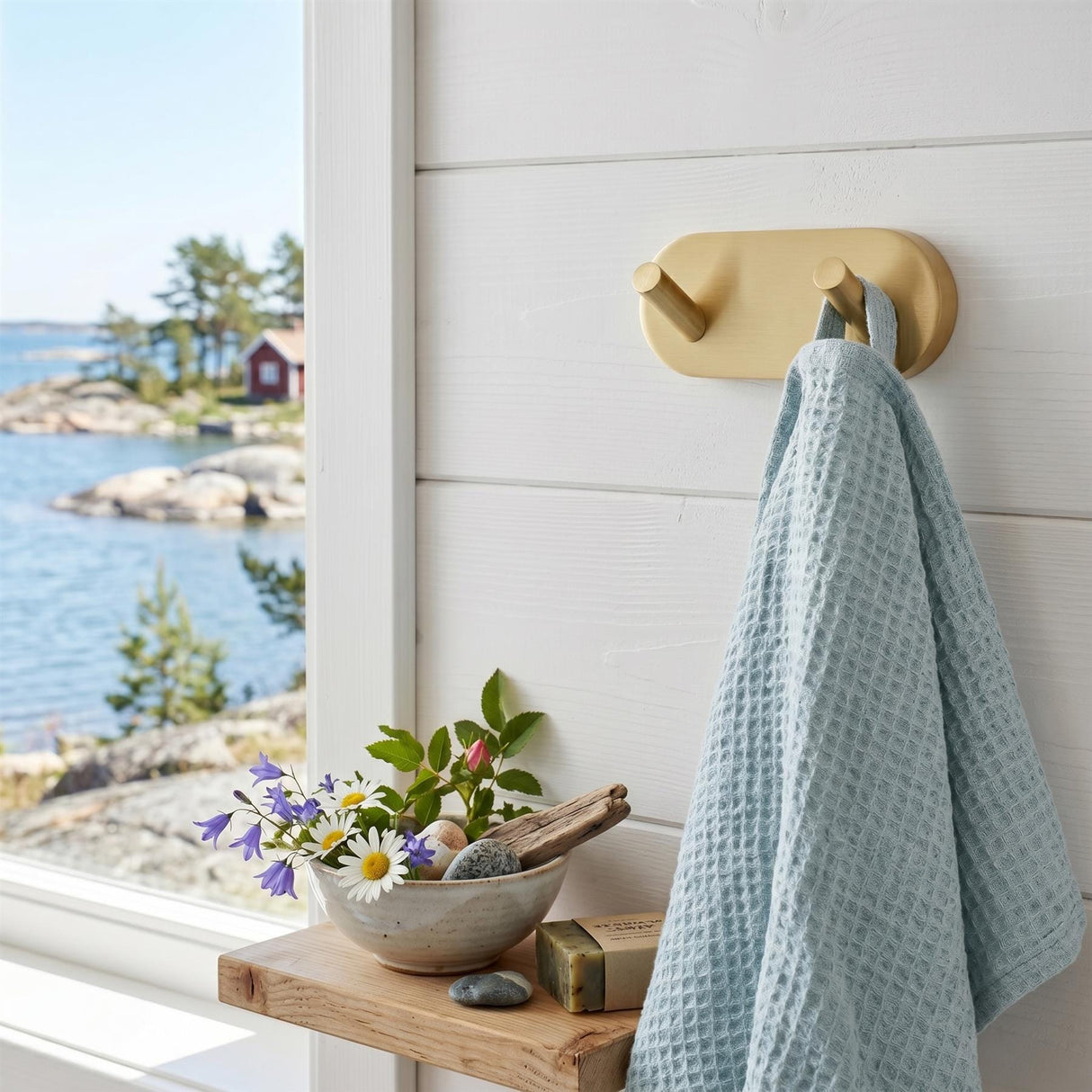 Smedbo Robe Hook Smedbo Home Double Towel Hook