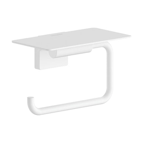 Hansgrohe Toilet Roll Holder Matt White Hansgrohe Addstoris S Toilet Roll Holder with Shelf