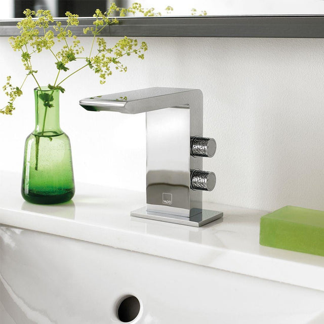 VADO Mono Basin Tap Vado Omika Mono Basin Mixer Tap with Universal Waste  in Chrome