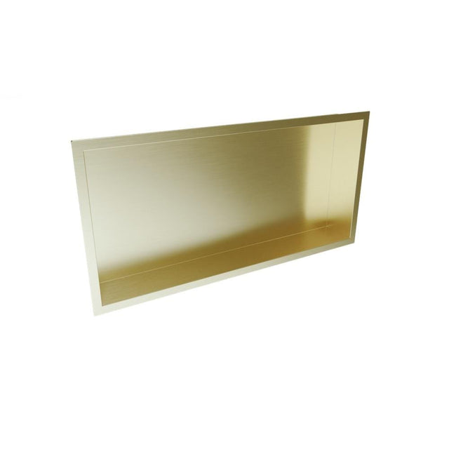 Aquarius Bathrooms Shelf Brushed Brass / 600 x 300mm Aquarius Shower Niche