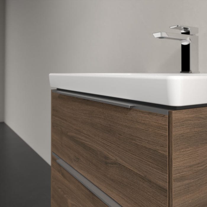 Villeroy & Boch Wall Mounted Vanity Unit Villeroy & Boch Subway 3.0 Wall Hung 600mm Two Drawer Vanity Unit with Basin