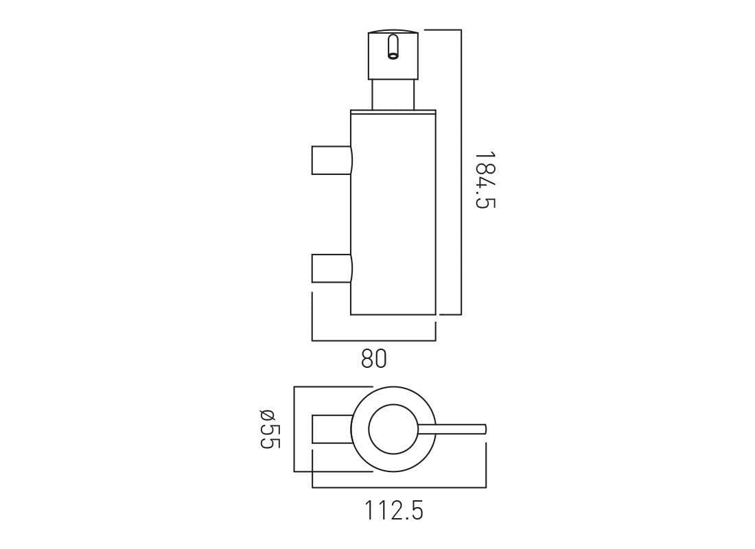VADO Soap Dispenser Vado Elements Wall Mounted Soap Dispenser in Chrome